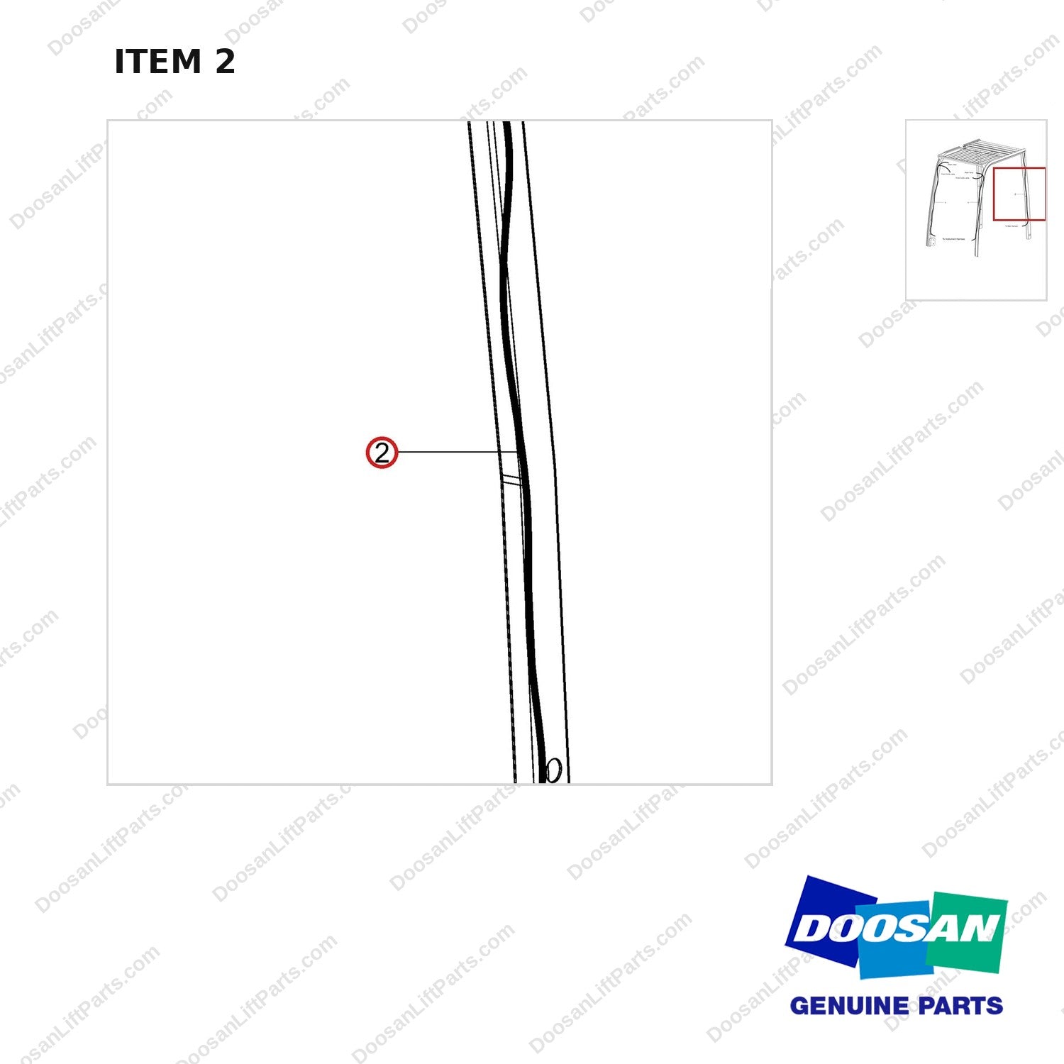 310207-04779 COMBINATION LAMPS LAMP HARNESS OPTN;HALOGEN - parts diagram, item 2 shown - genuine Doosan / Bobcat forklift part