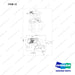 310207-08748 FAN & OP LAMP - full parts diagram, item 12 marked - genuine Doosan / Bobcat forklift part