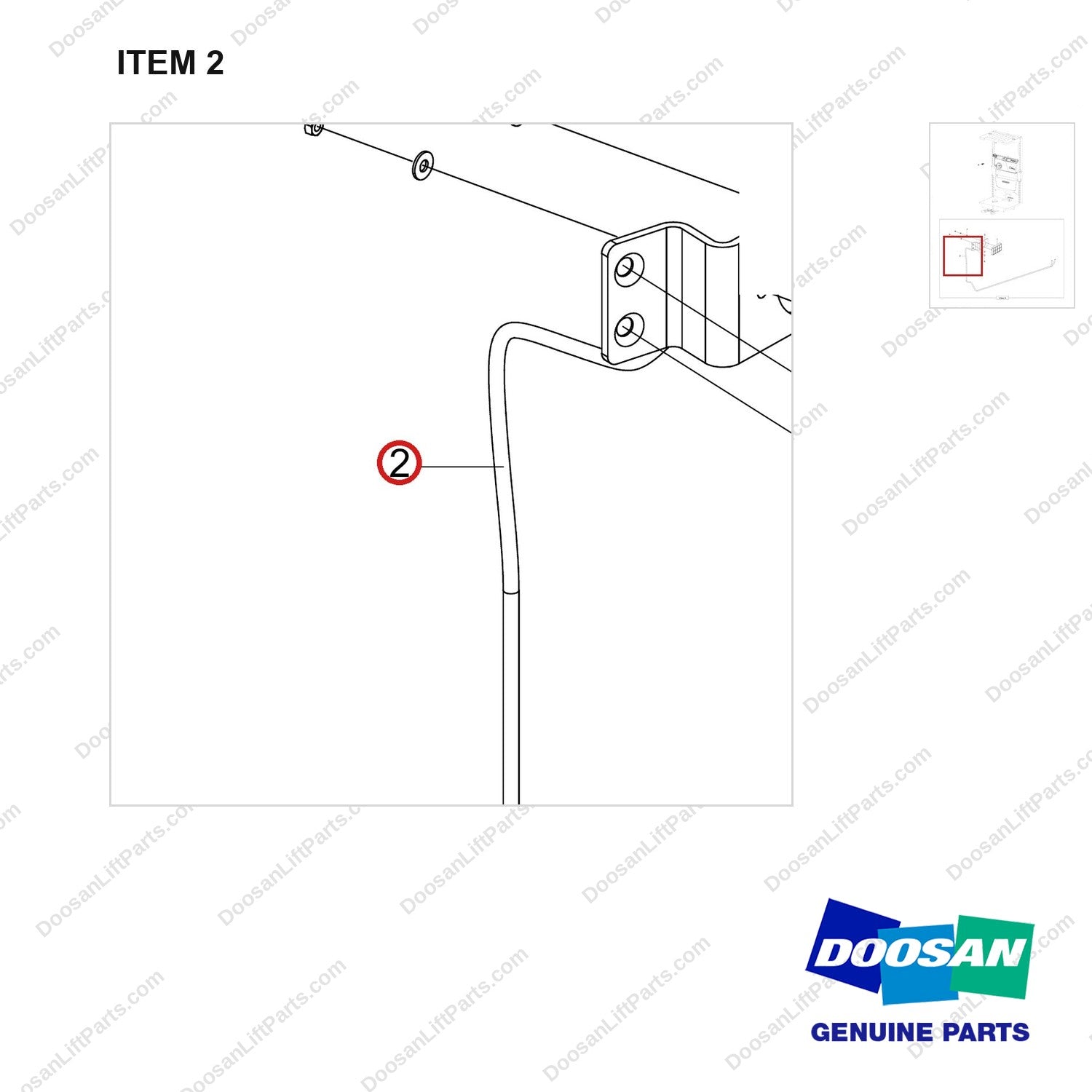 310207-10134 HEIGHT SELECTOR;KEY PAD - parts diagram, item 2 shown - genuine Doosan / Bobcat forklift part