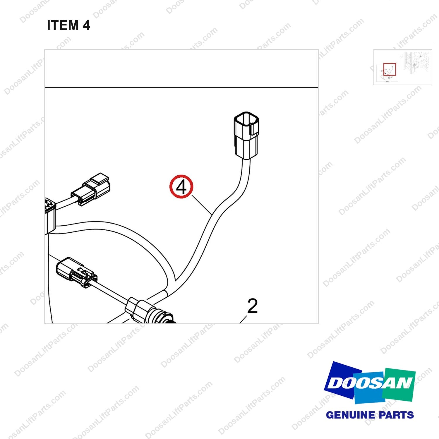 310207-12851 WEIGHT SCALE GP;SENSOR, HYDRAULIC - parts diagram, item 4 shown - genuine Doosan / Bobcat forklift part