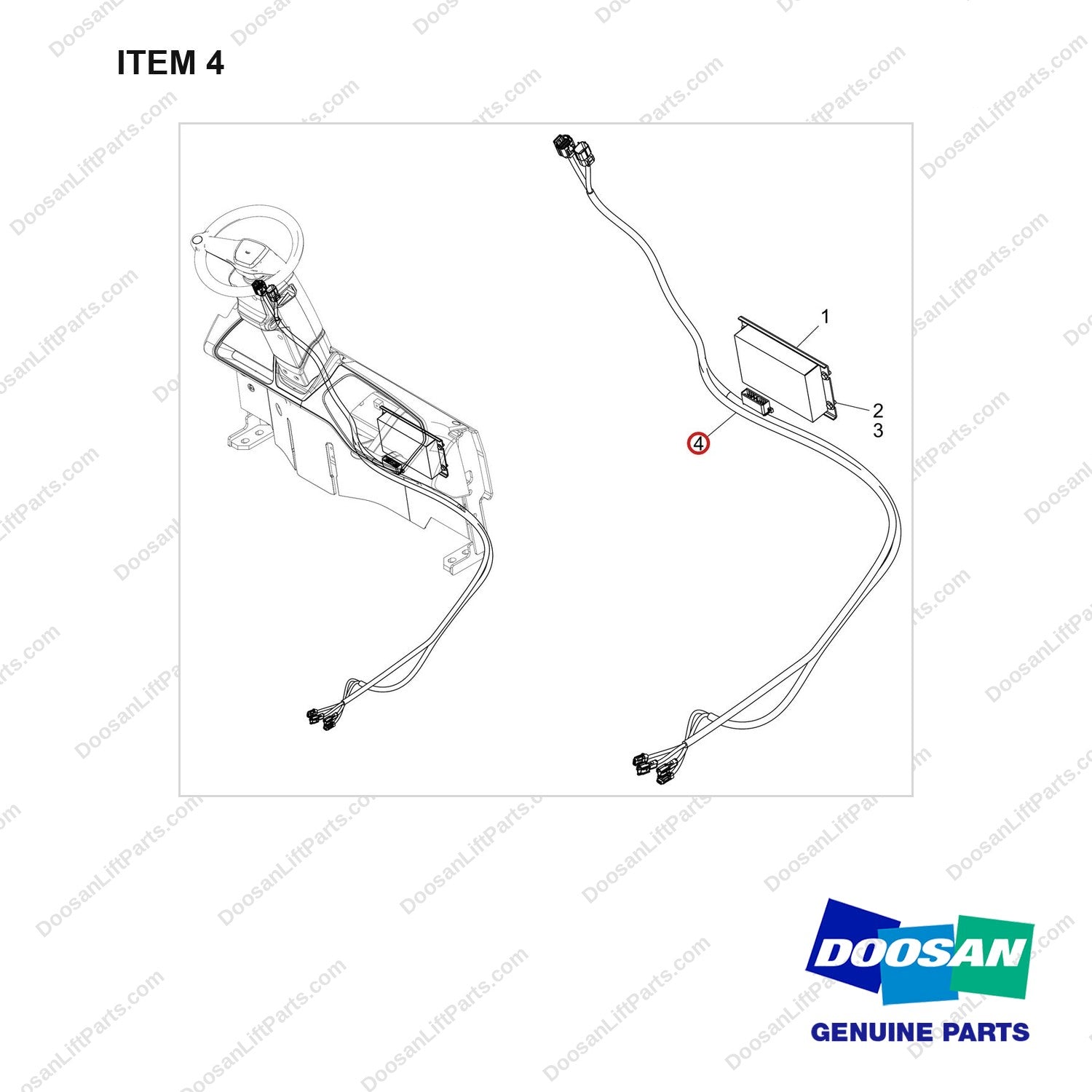 310207-13006 SPEED LIMIT;ASLC - full parts diagram, item 4 marked - genuine Doosan / Bobcat forklift part