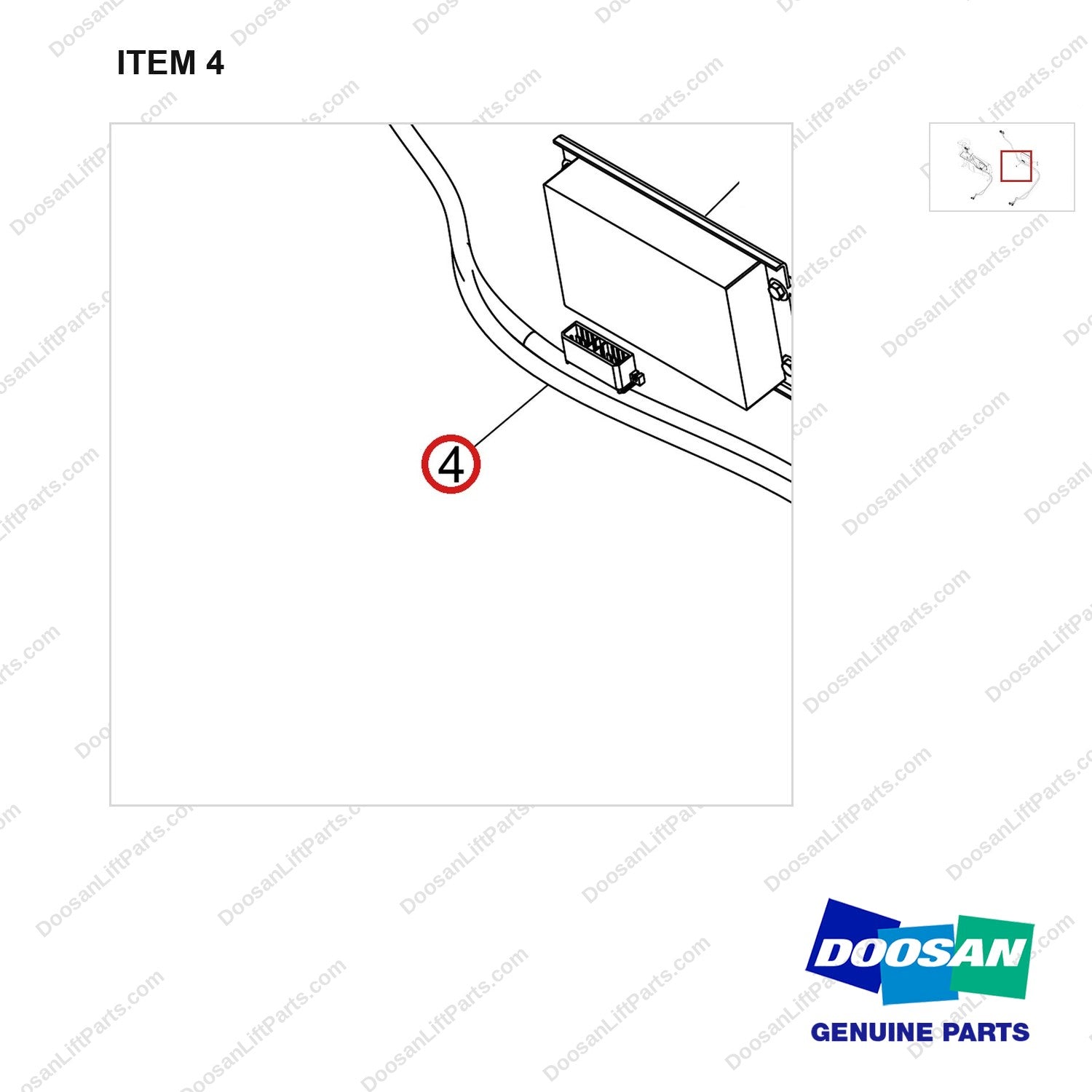 310207-13006 SPEED LIMIT;ASLC - parts diagram, item 4 shown - genuine Doosan / Bobcat forklift part