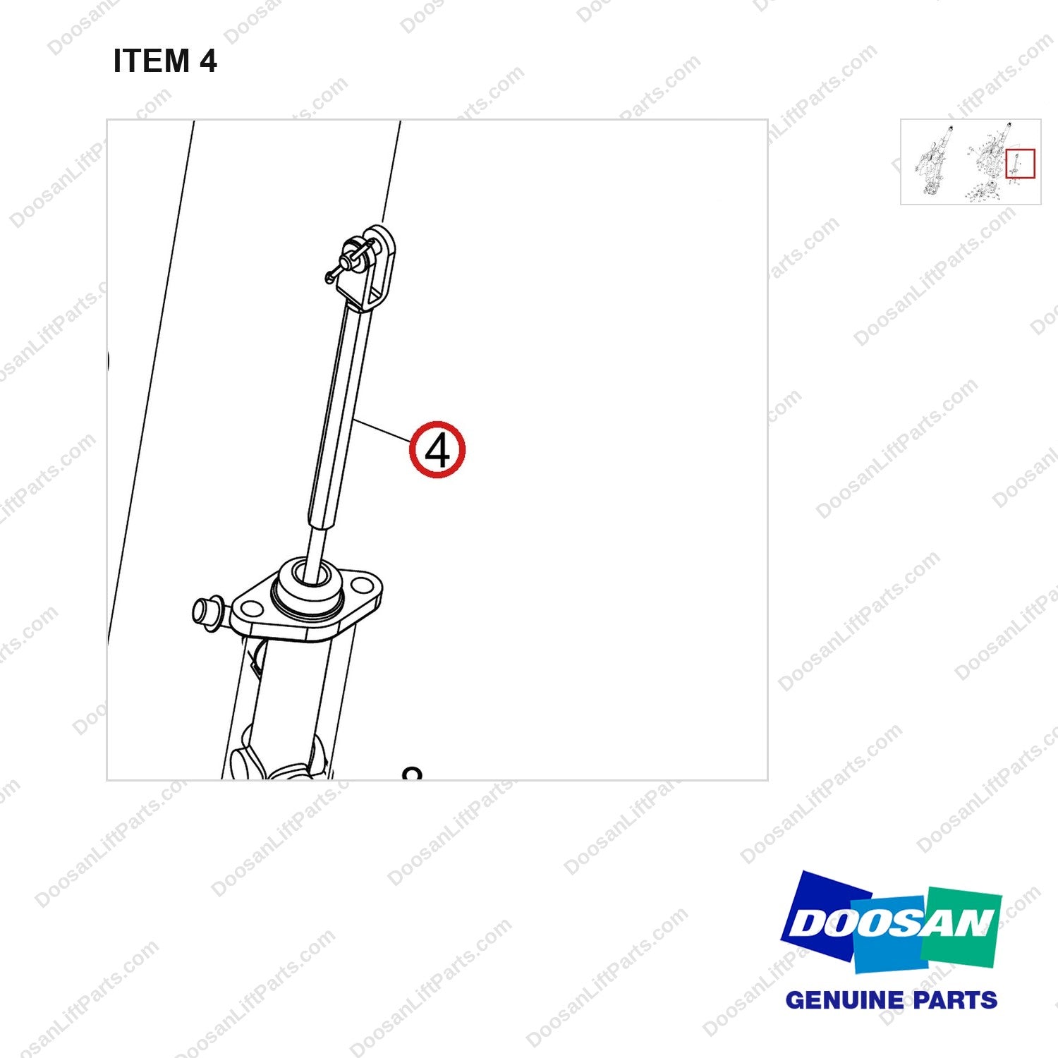 400322-00083 STEERING GROUP - parts diagram, item 4 shown - genuine Doosan / Bobcat forklift part
