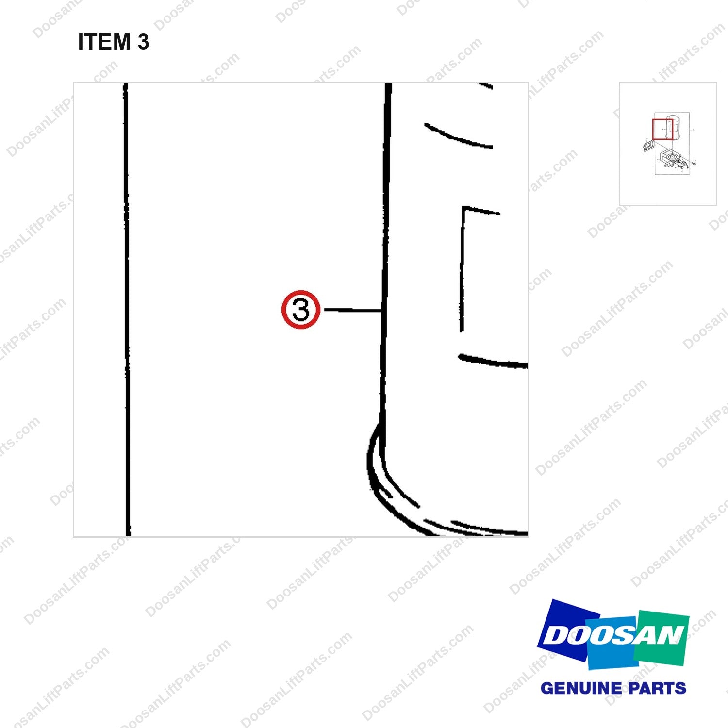 400508-00204 OIL FILTER - parts diagram, item 3 shown - genuine Doosan / Bobcat forklift part
