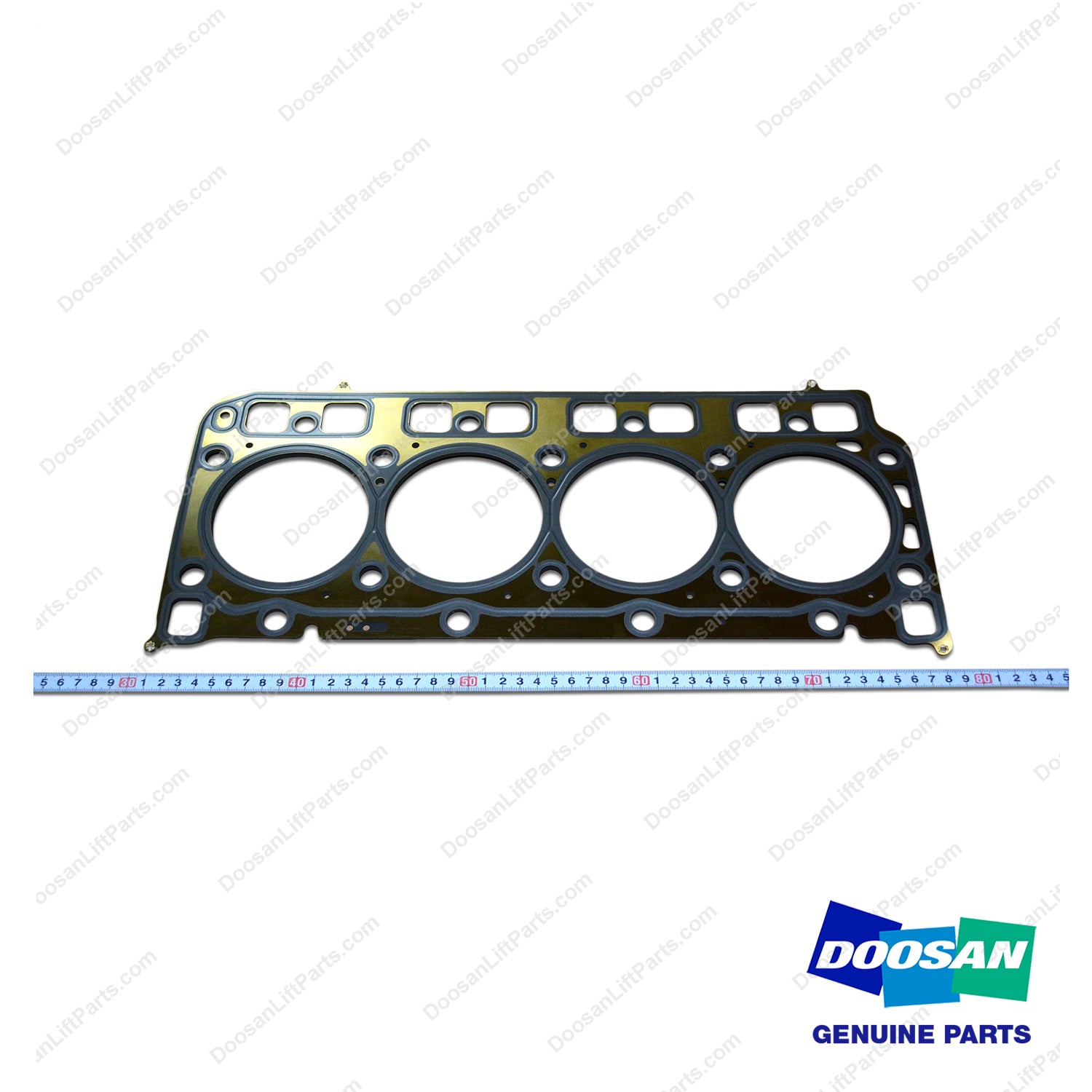 Gasket,Cyl Head B (Hole 2EA) 1.0MM - Doosan Forklift Part 400603-00108