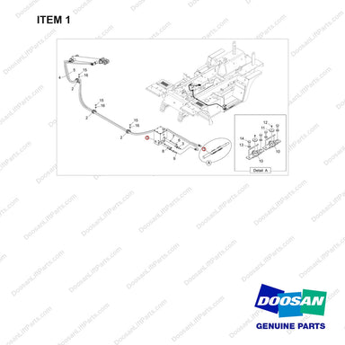 400819-00054 POWER PACK GROUP;MANUAL - full parts diagram, item 1 marked - genuine Doosan / Bobcat forklift part