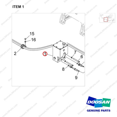 400819-00054 POWER PACK GROUP;MANUAL - parts diagram, item 1 shown - genuine Doosan / Bobcat forklift part