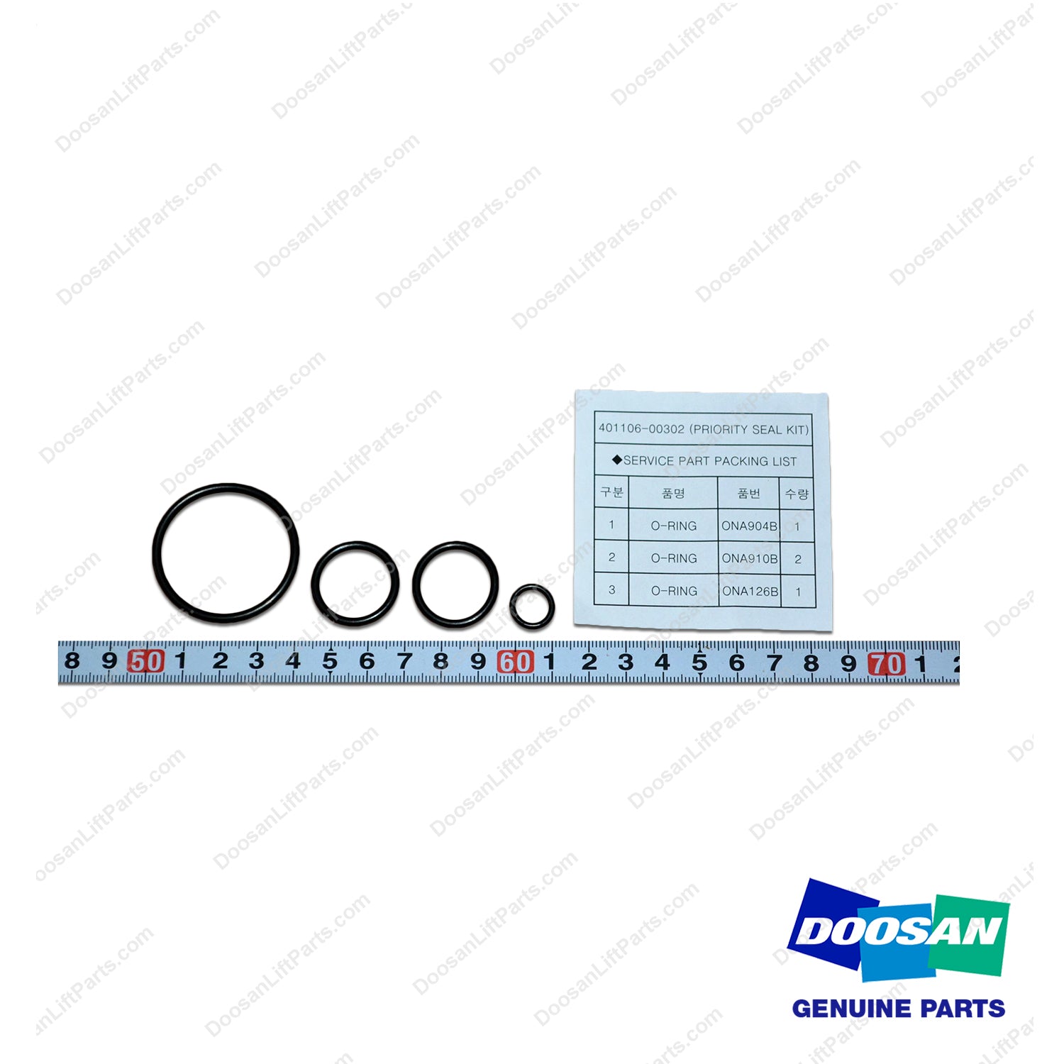 Seal Kit,Oil - Doosan Forklift Part 401106-00302