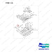 401107-02808 FLOOR PLATE GROUP;CABIN - full parts diagram, item 1-02 marked - genuine Doosan / Bobcat forklift part