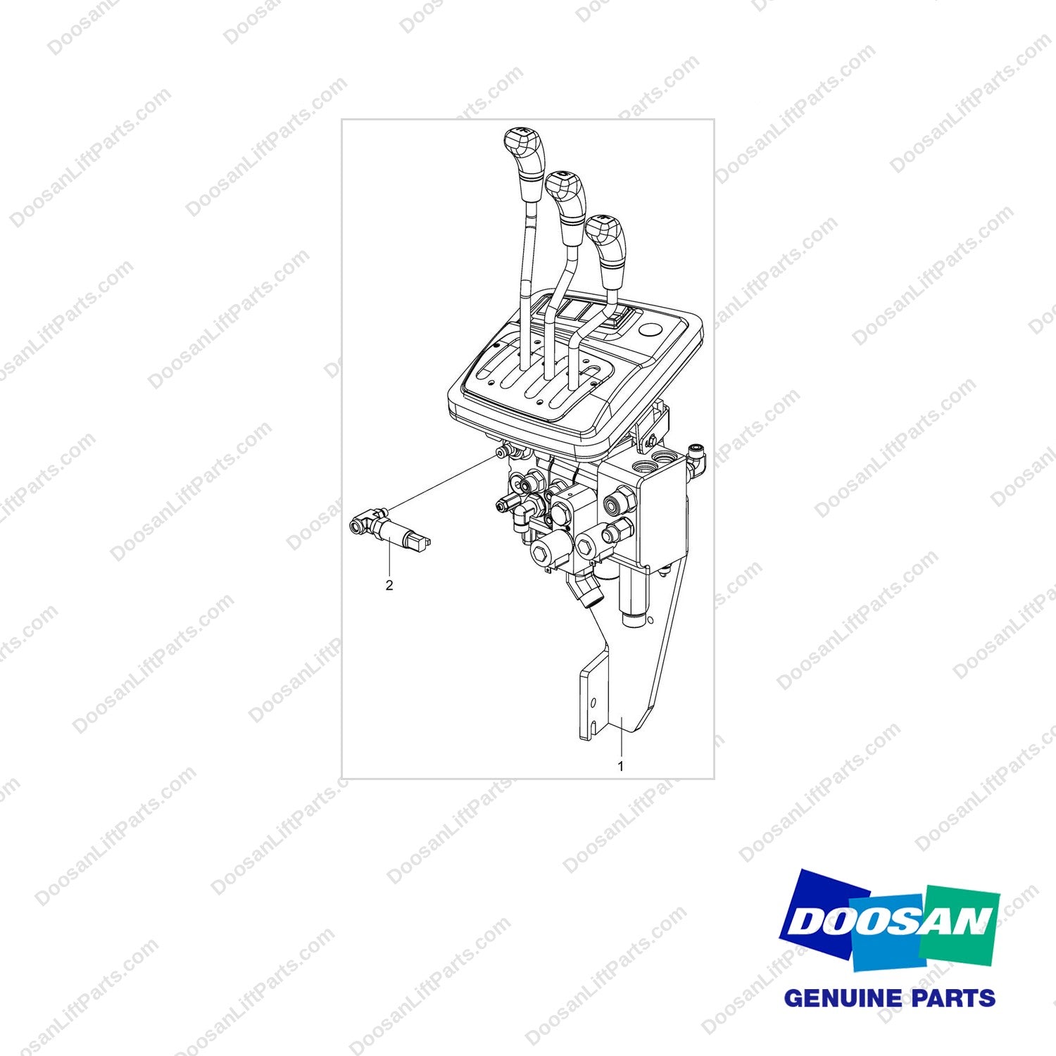 410105-01389 VALVE ASSY,CONTROL;INFO-LINK,3 SEC - full parts diagram - genuine Doosan / Bobcat forklift part