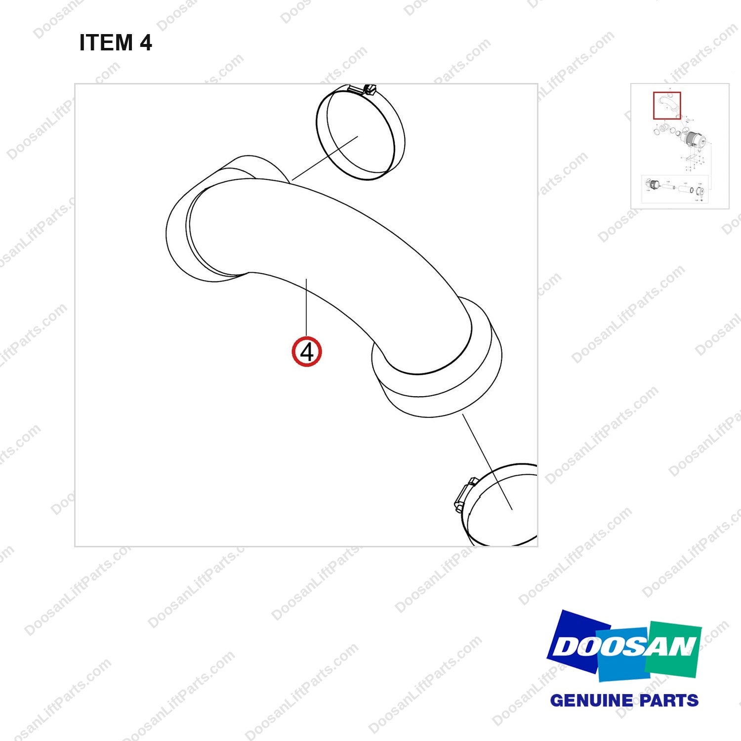 420101-02375 INTAKE GROUP;GC45S-9(KUBOTA) - parts diagram, item 4 shown - genuine Doosan / Bobcat forklift part