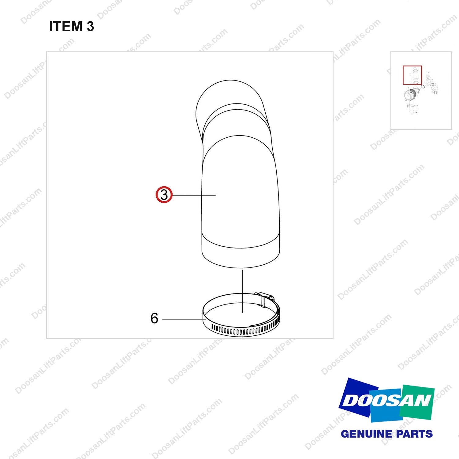 420101-02795 CLEANER ASSY;SUB - parts diagram, item 3 shown - genuine Doosan / Bobcat forklift part