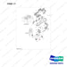 420108-01925A EXHAUST MANIFOLD - full parts diagram, item 1-7 marked - genuine Doosan / Bobcat forklift part