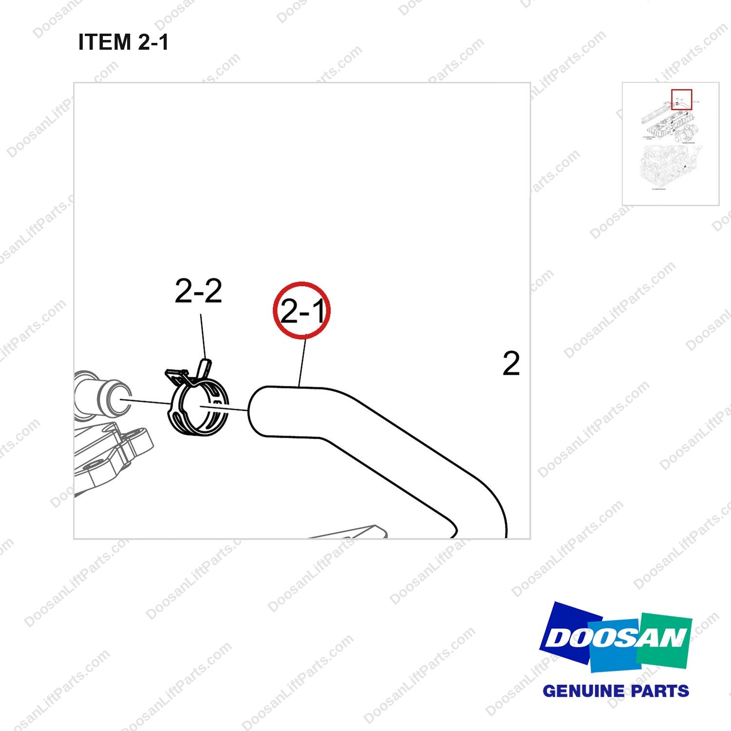 420108-02112A BREATHER - parts diagram, item 2-1 shown - genuine Doosan / Bobcat forklift part