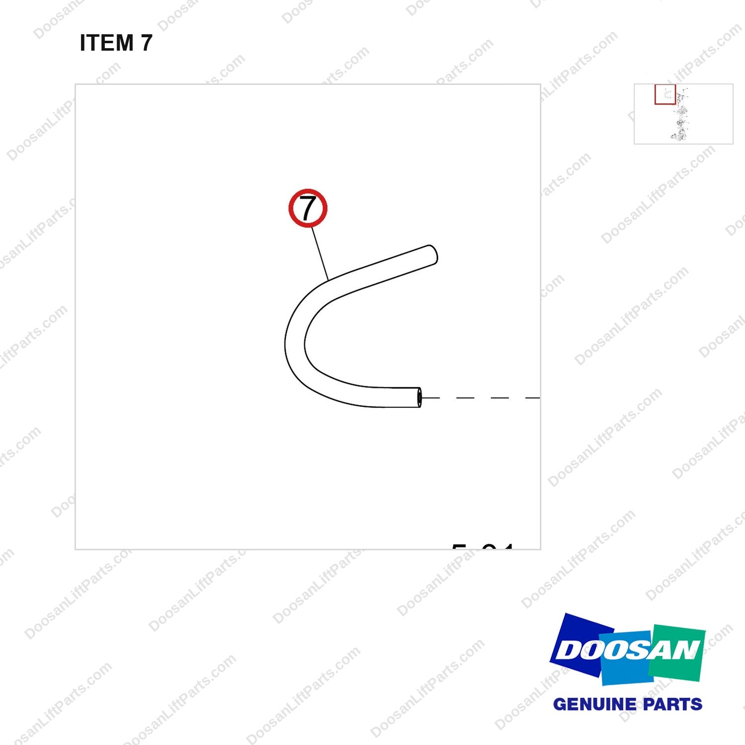 420108-03260 THROTTLE;GCT GK25 ENGINE - parts diagram, item 7 shown - genuine Doosan / Bobcat forklift part