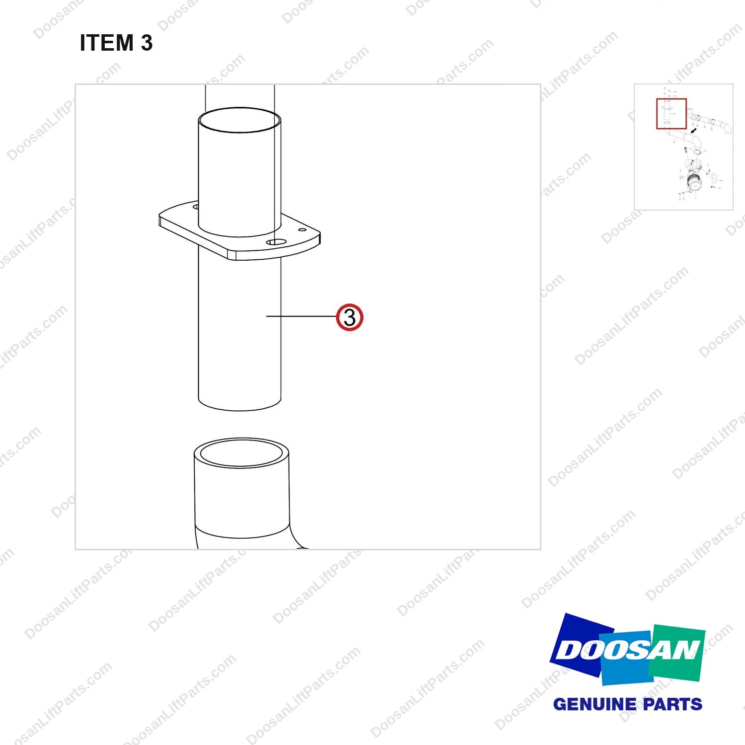 420202-00839 AIR CLEANER GP;D25S-9 - parts diagram, item 3 shown - genuine Doosan / Bobcat forklift part