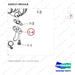 420217-00151A TURBOCHARGER - parts diagram, item 1-4 shown - genuine Doosan / Bobcat forklift part
