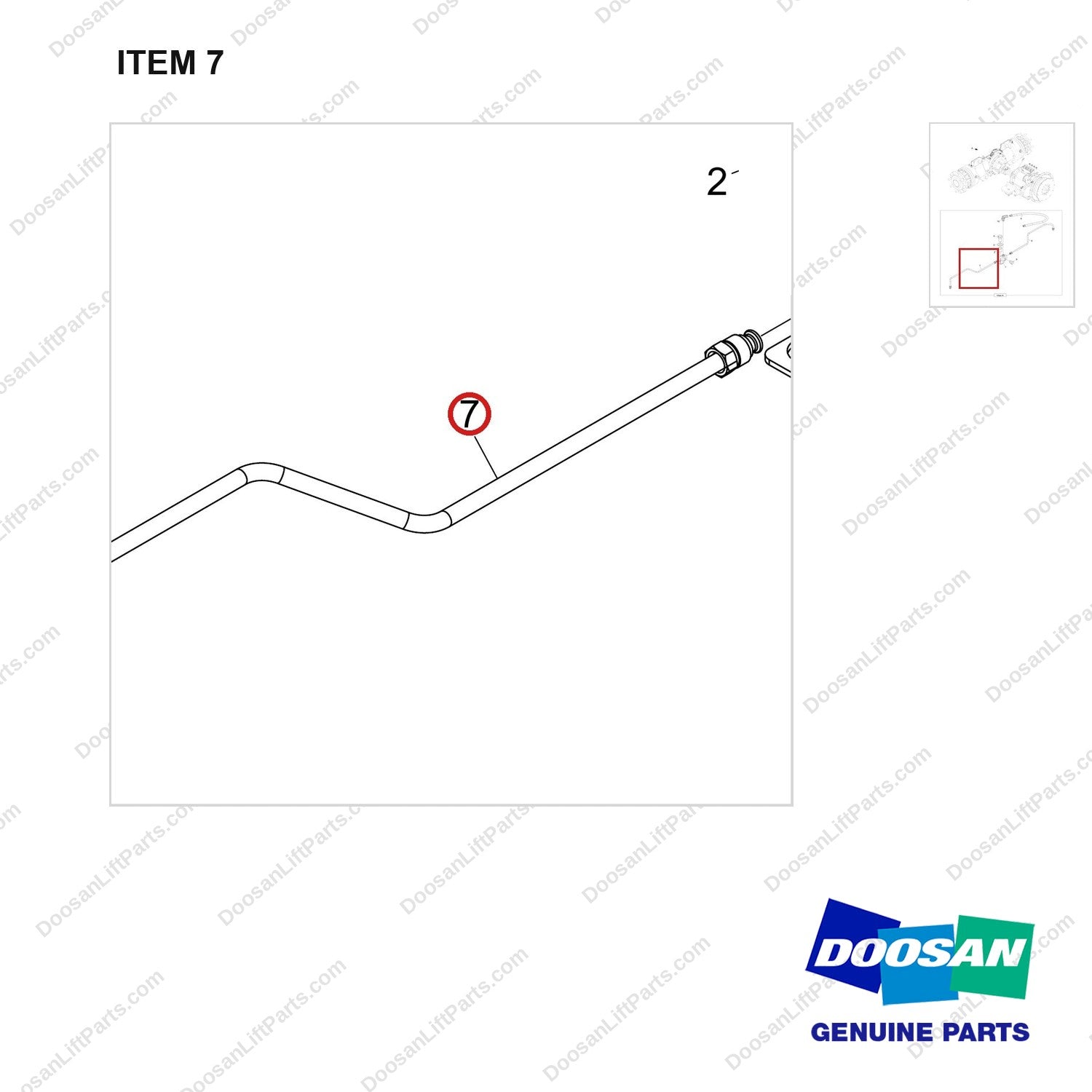 420406-03409 SERVICE BRAKE GP;D40S-9 - parts diagram, item 7 shown - genuine Doosan / Bobcat forklift part