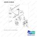 430201-01082A FUEL PIPE - full parts diagram, item 21 marked - genuine Doosan / Bobcat forklift part