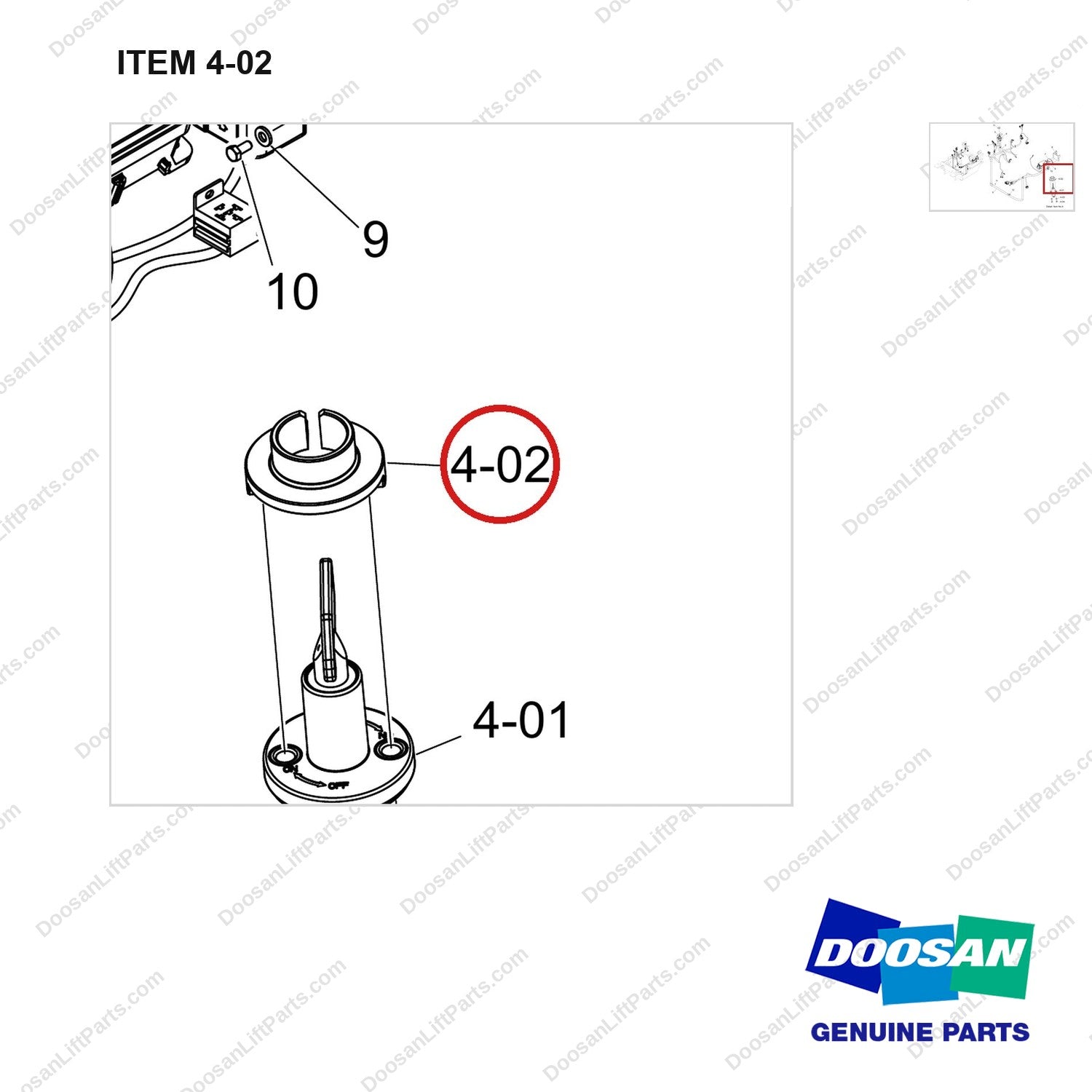 430201-02633 CH/OV AR;EU SAFETY,FS,G15,NEW HMC T3 - parts diagram, item 4-02 shown - genuine Doosan / Bobcat forklift part
