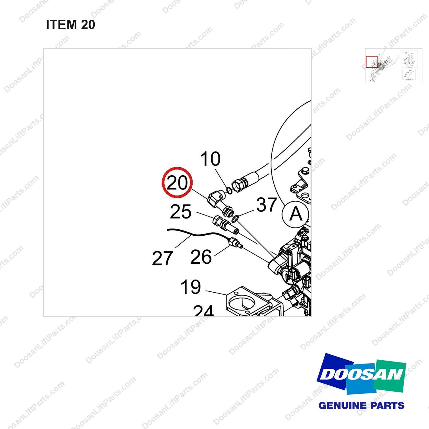 430213-00920 TRANSMISSION GROUP;GC15S-9 - parts diagram, item 20 shown - genuine Doosan / Bobcat forklift part