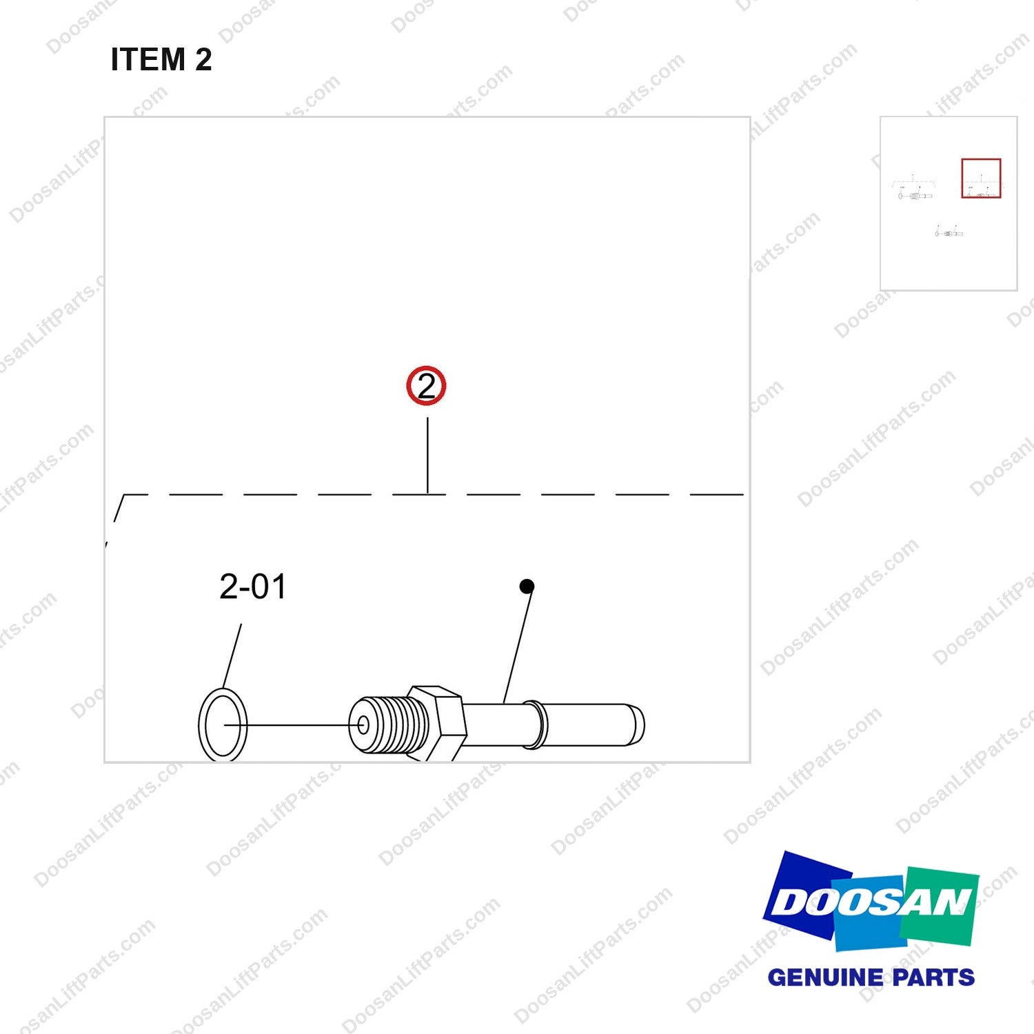 430216-00756 JOINT ASSY;WG3800 PN DF; ACCESSORIES AND - parts diagram, item 2 shown - genuine Doosan / Bobcat forklift part
