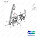 430221-01352 GUARD GROUP;OVERHEAD - parts diagram, item 25 shown - genuine Doosan / Bobcat forklift part