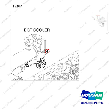 430221-01559 EGR,INTAKE/EXHAUST SYSTEM - parts diagram, item 4 shown - genuine Doosan / Bobcat forklift part