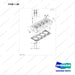 430221-01683 CYLINDER HEAD - full parts diagram, item 1-3B marked - genuine Doosan / Bobcat forklift part