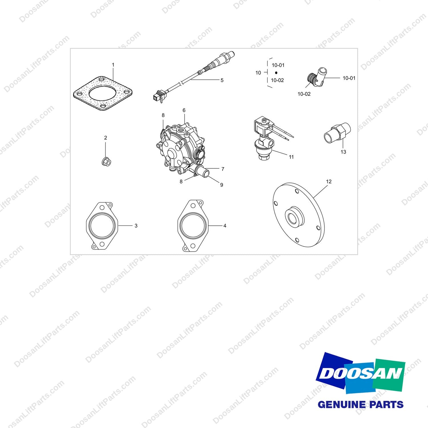 430230-00204 ACCESSORIES AND SERVICE PARTS GP - full parts diagram - genuine Doosan / Bobcat forklift part
