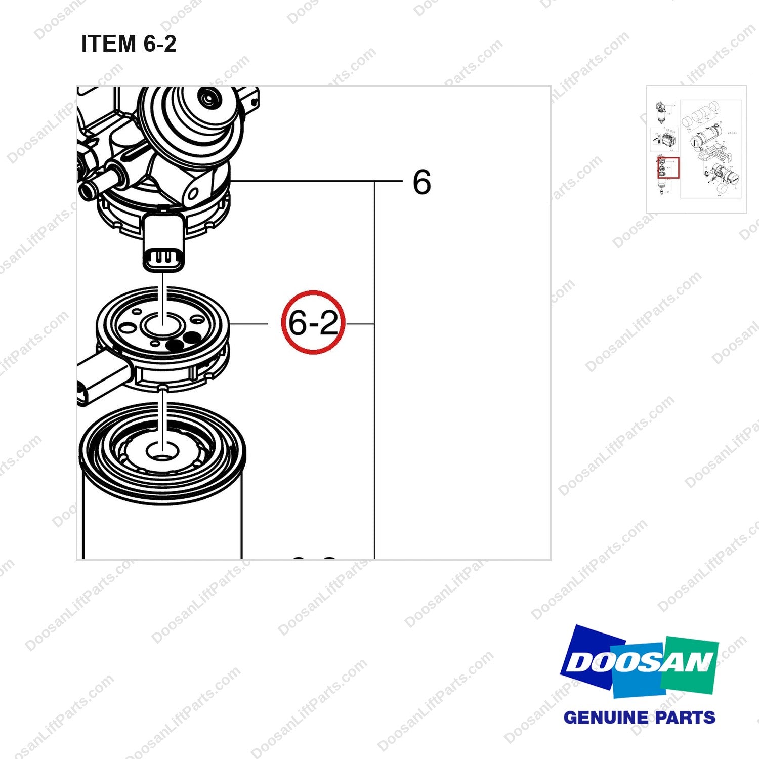 440207-00745 BUNDLE ACCESSORIES-FIE&AFTER TREATMENT - parts diagram, item 6-2 shown - genuine Doosan / Bobcat forklift part