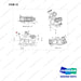 460108-00018 HEATER ASSY - full parts diagram, item 12 marked - genuine Doosan / Bobcat forklift part