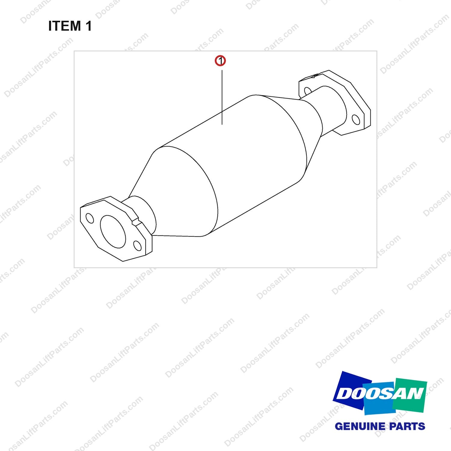500111-00415 DIRECT SALES GP - full parts diagram, item 1 marked - genuine Doosan / Bobcat forklift part