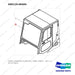 500119-00405 FRONT LAMINATED GLASS;FULL CABIN, D40S-5 - full parts diagram, item 1 marked - genuine Doosan / Bobcat forklift part