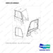 500119-00663 DOOR ASSY,SIDE;RH - full parts diagram, item 3 marked - genuine Doosan / Bobcat forklift part