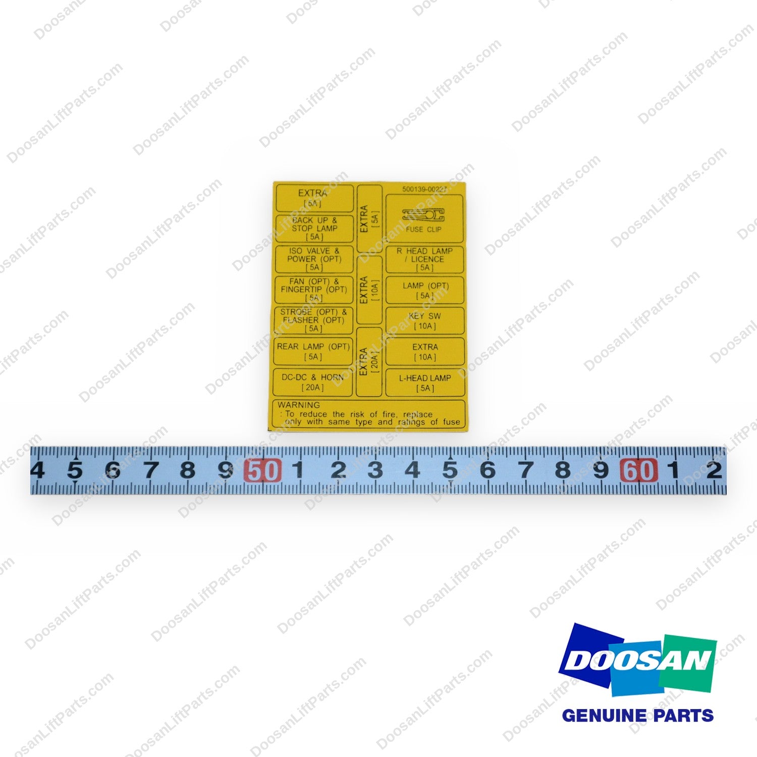 500139-00236 (replaces 500139-00227) - Fuse Film - OEM Doosan Daewoo Bobcat