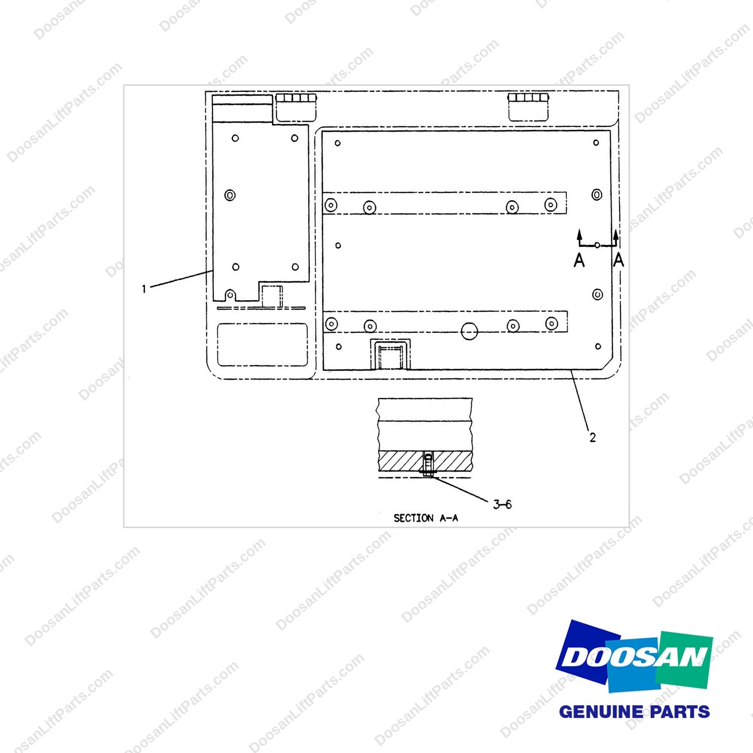 5I0167 CH/OV AR.-SOUND - full parts diagram - genuine Doosan / Bobcat forklift part