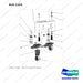 610-1153 Castor Wheel - full parts diagram, item 6 marked - genuine Doosan / Bobcat forklift part