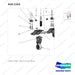 610-1153 Castor Wheel - parts diagram, item 6 shown - genuine Doosan / Bobcat forklift part