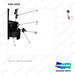 620-1032 Tiller Arm - parts diagram, item 5 shown - genuine Doosan / Bobcat forklift part