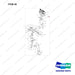 640-1958-01 Tiller Arm Assy - full parts diagram, item 45 marked - genuine Doosan / Bobcat forklift part