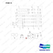 640-1999 Cold storage option - full parts diagram, item 13 marked - genuine Doosan / Bobcat forklift part