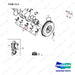 65.01110-0031 CRANK AS - parts diagram, item 13-2 shown - genuine Doosan / Bobcat forklift part
