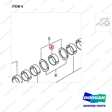 65.01110-6355 DRIVING SYSTEM - (TIRE II & STAGE II CERTIFIED TRUCK) - parts diagram, item 4 shown - genuine Doosan / Bobcat forklift part