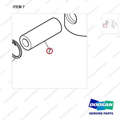 65.02502-0010 Piston - parts diagram, item 7 shown - genuine Doosan / Bobcat forklift part