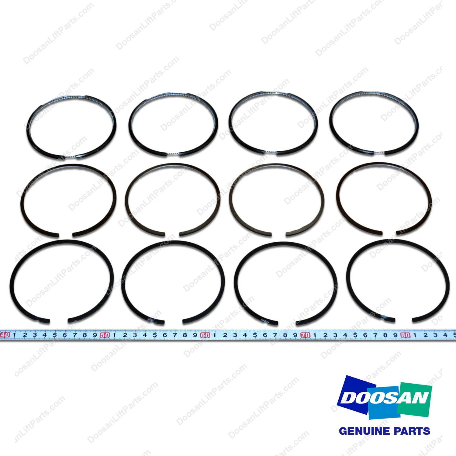 Ring,Piston Kit (Steel Liner) - Doosan Forklift Part 65.02503-8049
