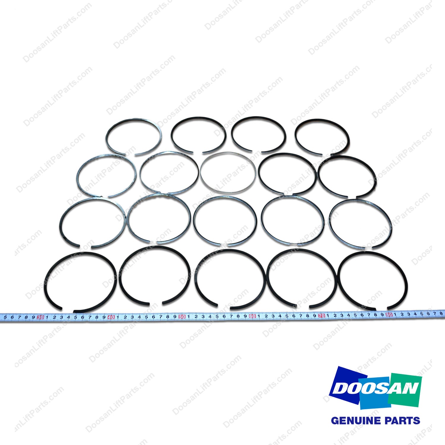 Ring Kit,Piston - Doosan Forklift Part 65.02503-8058