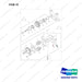 65.97601-0110 OIL PUMP - full parts diagram, item 1E marked - genuine Doosan / Bobcat forklift part