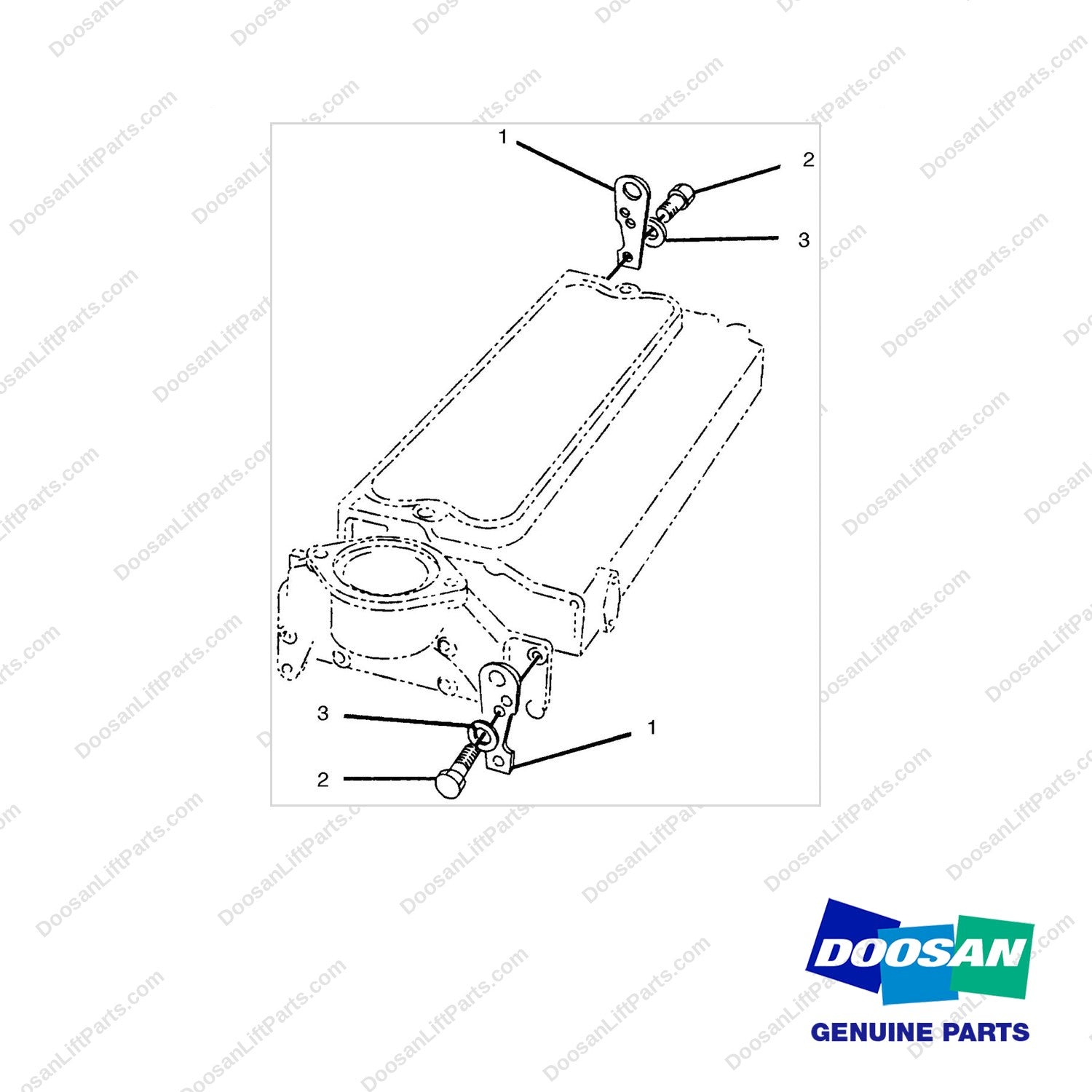 676843 LIFTING GP-ENGINE - full parts diagram - genuine Doosan / Bobcat forklift part
