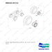 900141-01711 WHEEL AND TIRE;D/SOLID L/SOLID - full parts diagram, item 1-02 marked - genuine Doosan / Bobcat forklift part